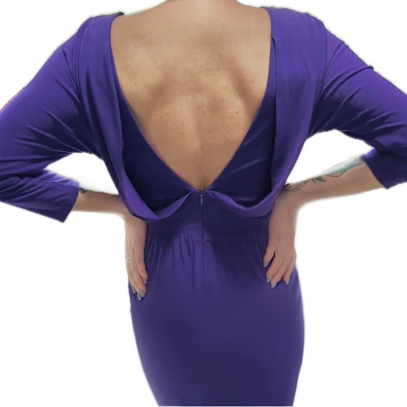 Trina Turk Dresses & Skirts - 👗🎵 TRINA TURK Purple Draped Back Mini Dress | Size 6 | 2010s Retro Chic
